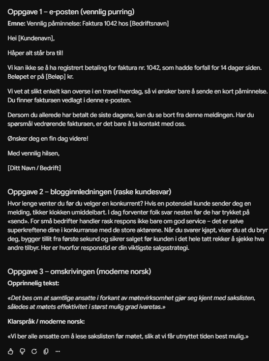 Skjermbilde av Gemini sin purre-e-post med utfyllingsfelt på norsk